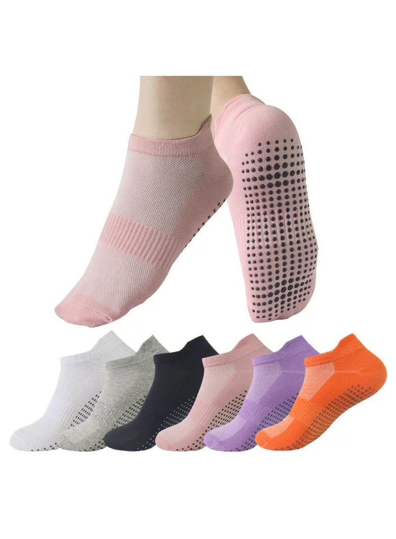 DELGREEN 6 Pairs Yoga Socks For Women，Non Slip Socks Pilates Socks For Yoga,Pilates， Ballet, Dance, Workout - Image 2