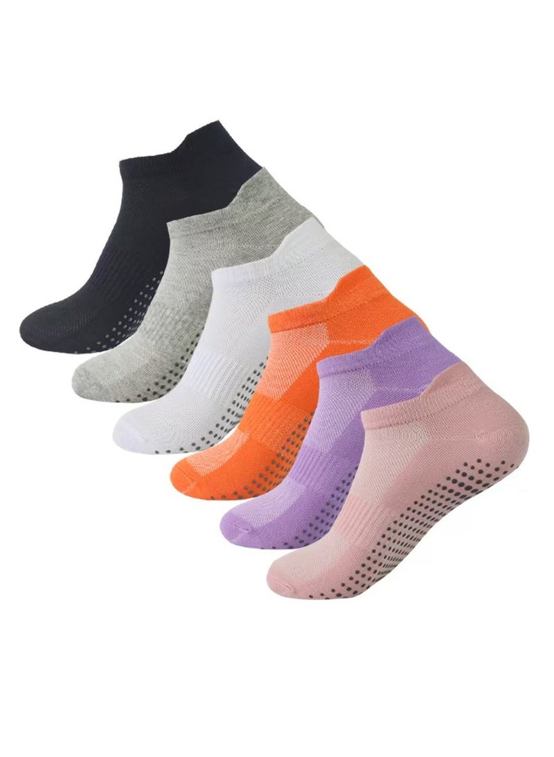 DELGREEN 6 Pairs Yoga Socks For Women，Non Slip Socks Pilates Socks For Yoga,Pilates， Ballet, Dance, Workout - Image 3