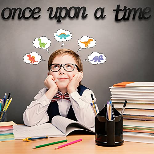 Jetec Once Upon a Time Sign Nursery Decor Wall Decal Wood Words Wall Decor for Family Bookshelf, Reading Corner, Daycare, Classroom Baby Shower Christmas Birthday Gift for Kid's Toddler's Room Decor - Image 5