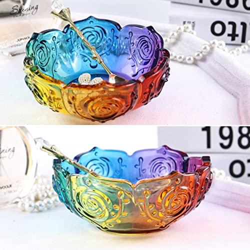 Wehous 2PCS Flower Tray Resin Mold, Lotus Bowl Silicone Mold for Epoxy Resin Casting, Unique Resin Concrete Mold for DIY Jewelry Holder Trinket Container Box Candle Holder Home Table Decoration - Image 5