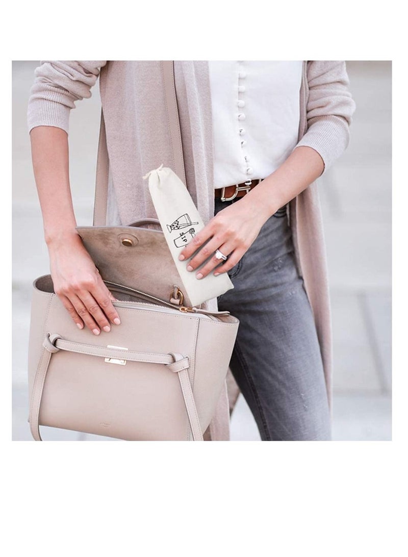 NIBEMINENT Stainless Steel Metal Straws, Reusable-Long Straws Suitable For 30oz And 20oz Glasses, 15-Piece Set (6 Curved + 6 Straight 2 Cleaning Brushes 1 Bag, Silver) - Image 3