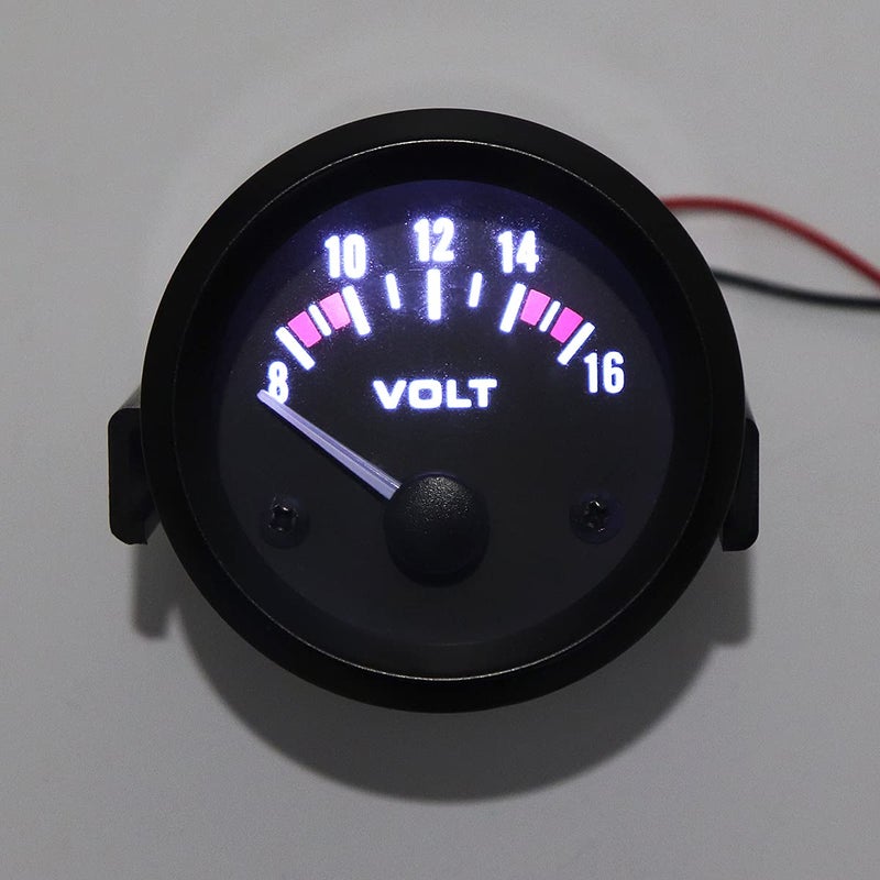 ePathChina مقياس جهد كهربائي للسيارة LED عالمي 2" 52MM 12V 8~16V - Image 4