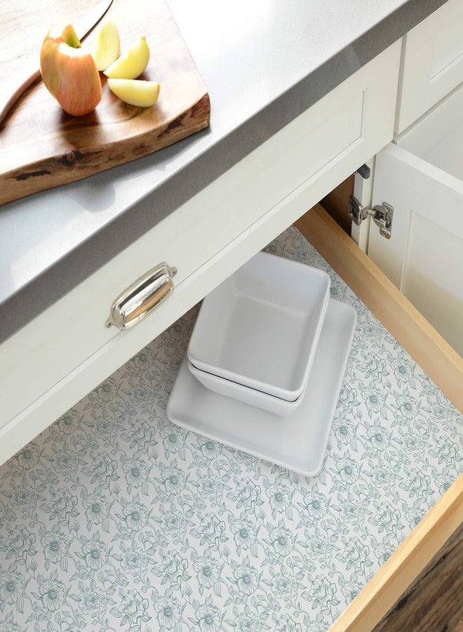 Con-Tact Brand Creative Covering, Self-Adhesive Shelf Liner, Multi-Purpose Vinyl Roll, Easy to Use and Apply, 18'' x 16', English Rose Blue - Image 4