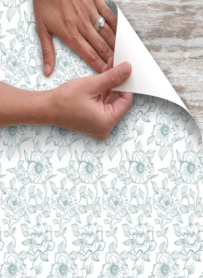 Con-Tact Brand Creative Covering, Self-Adhesive Shelf Liner, Multi-Purpose Vinyl Roll, Easy to Use and Apply, 18'' x 16', English Rose Blue - Image 2