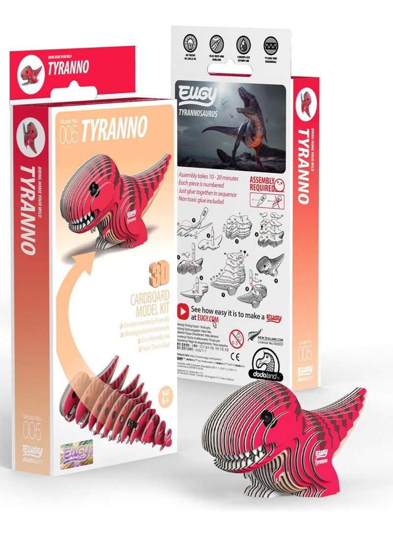 EUGY 3D Tyranno Puzzle - Fun and Educational Dinosaur Craft for Kids and Adults - Image 2