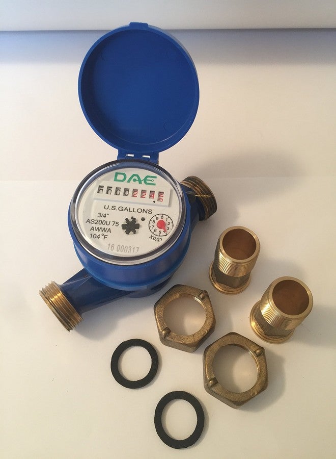 DAE C-75 1pcs 3/4" Water Meter Coupling, 3/4" Male NPT, 1" Female NPSM - Image 5
