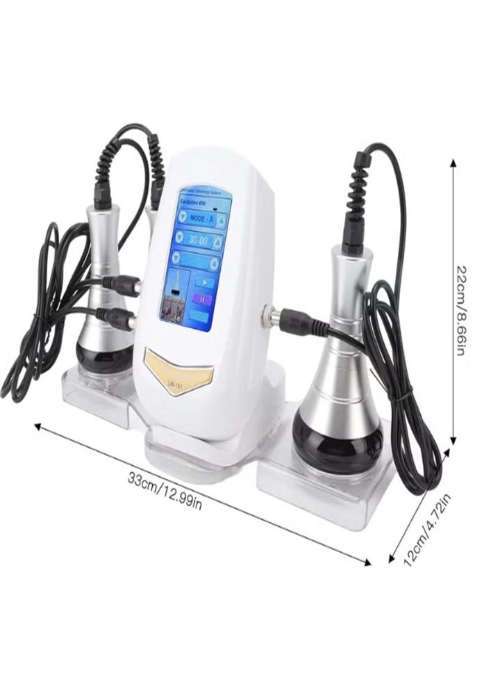 جهاز تجويف بالموجات فوق الصوتية 3 في 1، جهاز تشكيل الجسم بتردد 40 كيلو هرتز، أداة تجديد البشرة للعناية المنزلية بالوجه والرقبة والذراع والخصر والفخذين والأرداف - Image 3