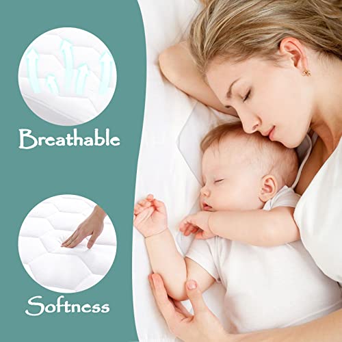 Softhour Queen Quilted Waterproof Mattress Pad Cover,Soft Mattress Pad Cover, Waterproof Mattress Protector Stretches up to 16” Deep Pocket-Hollow Alternative Filling-Cooling Mattress Topper - Image 5