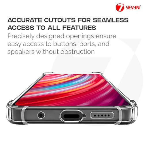 7-Seven 7SEVEN® Back Cover for Mi Redmi Note 8 Pro Transparent Mobile Back Case Shock Proof Design Camera Edges Protection Crystal Clear Phone Case Silicon Soft TPU and Flexible Bumper Phone Cover - Image 4