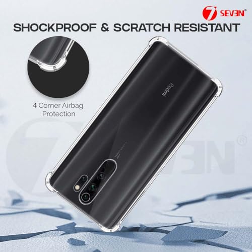 7-Seven 7SEVEN® Back Cover for Mi Redmi Note 8 Pro Transparent Mobile Back Case Shock Proof Design Camera Edges Protection Crystal Clear Phone Case Silicon Soft TPU and Flexible Bumper Phone Cover - Image 5