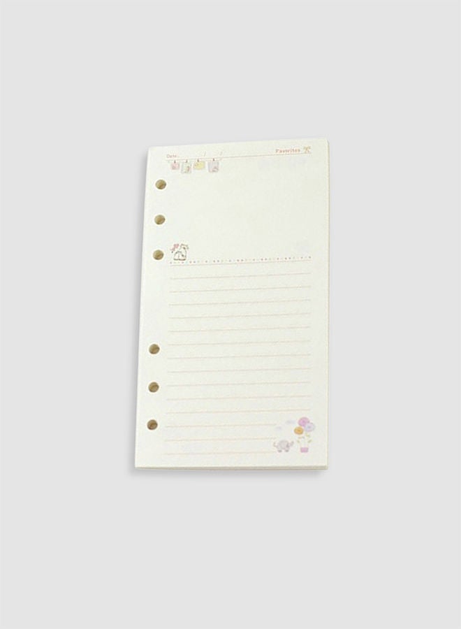 NIBEMINENT A5 Colorful Loose Leaf Notebook, 45 Pages Cream - Image 1