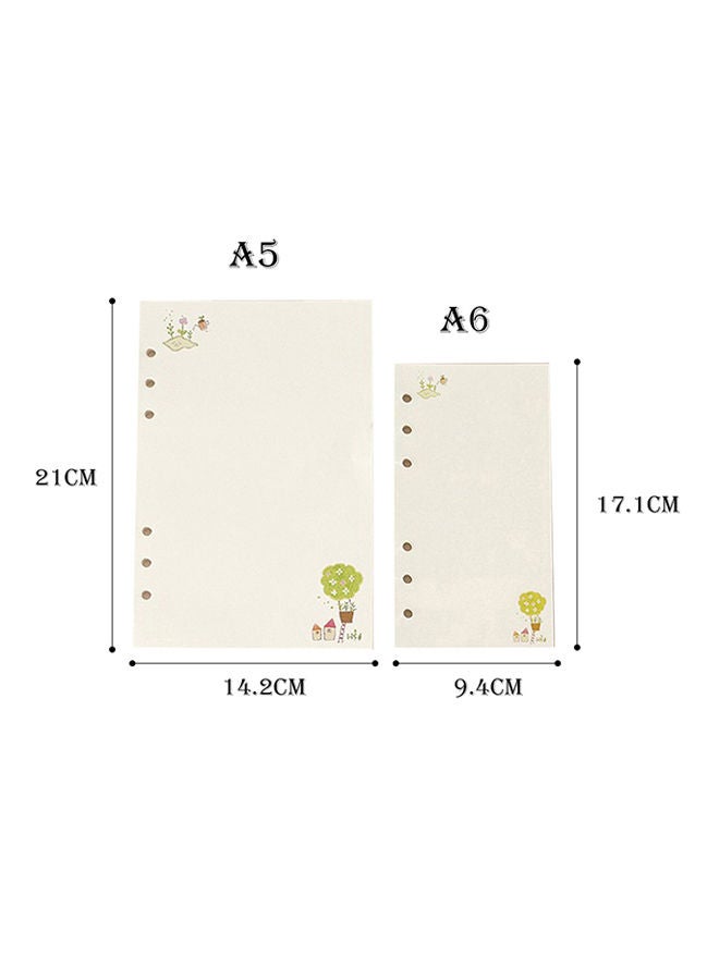 NIBEMINENT A5 Colorful Loose Leaf Notebook, 45 Pages Cream - Image 4