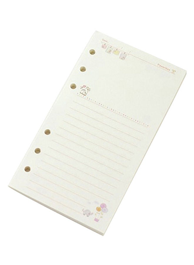 NIBEMINENT A5 Colorful Loose Leaf Notebook, 45 Pages Cream - Image 2
