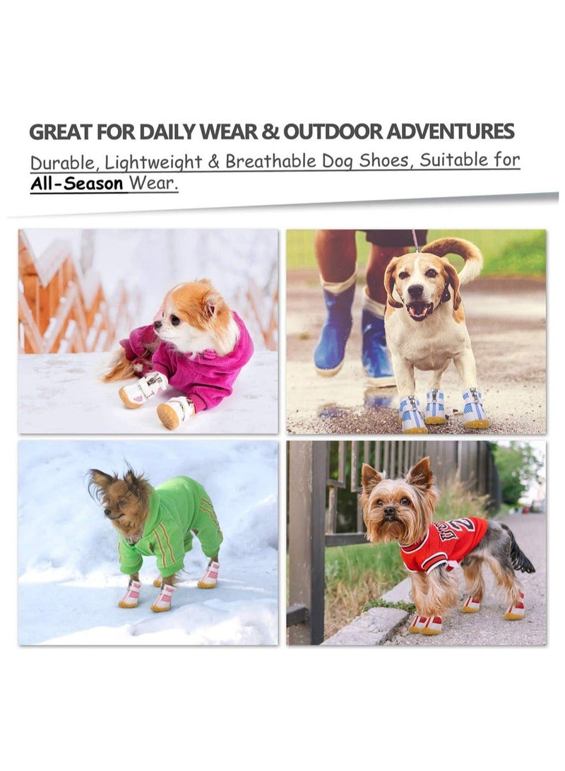 Mesh Dog Shoes Pet Boots, ELECDON Breathable Dog Shoes for Small Doggy, Waterproof Pet Sandals with Anti-Slip Sole and Zipper Closure, Durable Pet Paw Protector for Hot Pavement (Size M) - Image 4
