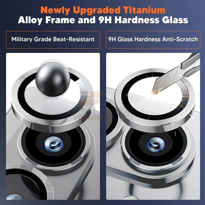 WonRia ® حزمة 4 - حلقة حماية عدسة الكاميرا لهاتف موتورولا إيدج 60 فيوجن 5G، حلقات من سبائك الألمنيوم، إطار معدني فائق الوضوح - أسود - Image 2