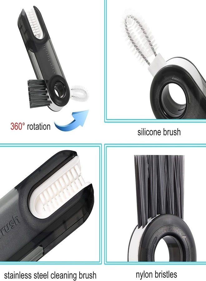 Fayby 3 in 1 Multifunctional Cleaning Brush Bottle Mouth Cap Detail Cup Brush Corner Door and Window Groove Cleaning Brush Dust Removal Brush (Multicolor) - Image 5