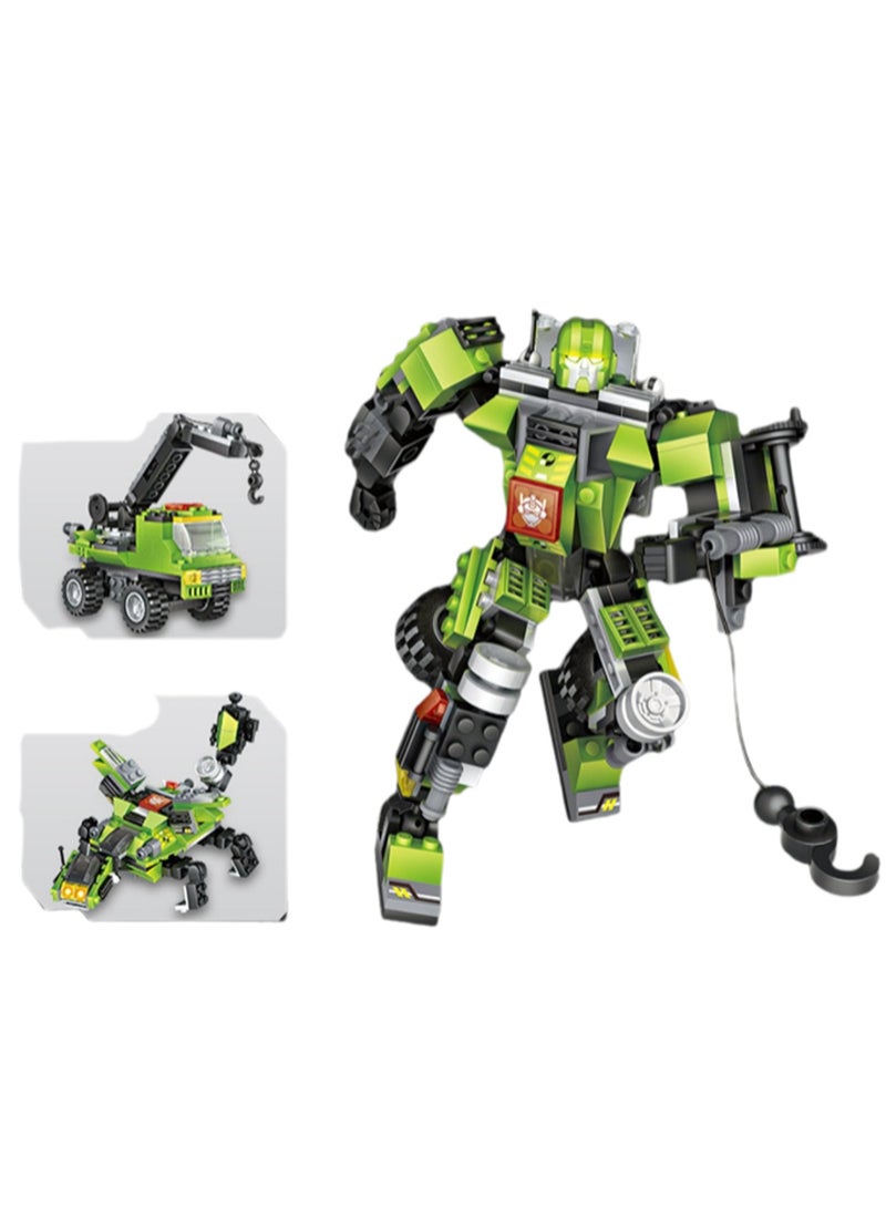 212pcs Crane Three-Change Robot Model Set Building Blocks Leisure Decompression Assembly Building Assembly Toys Children Adult Home Decorations - Image 2