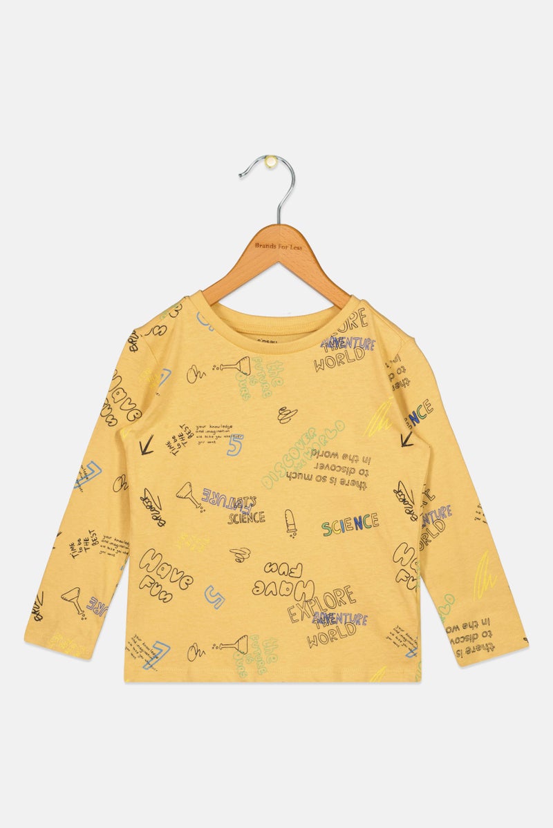 Sinsay تي شيرت بأكمام طويلة للأطفال الأولاد بطبعة شاملة، متعدد الألوان - Image 1