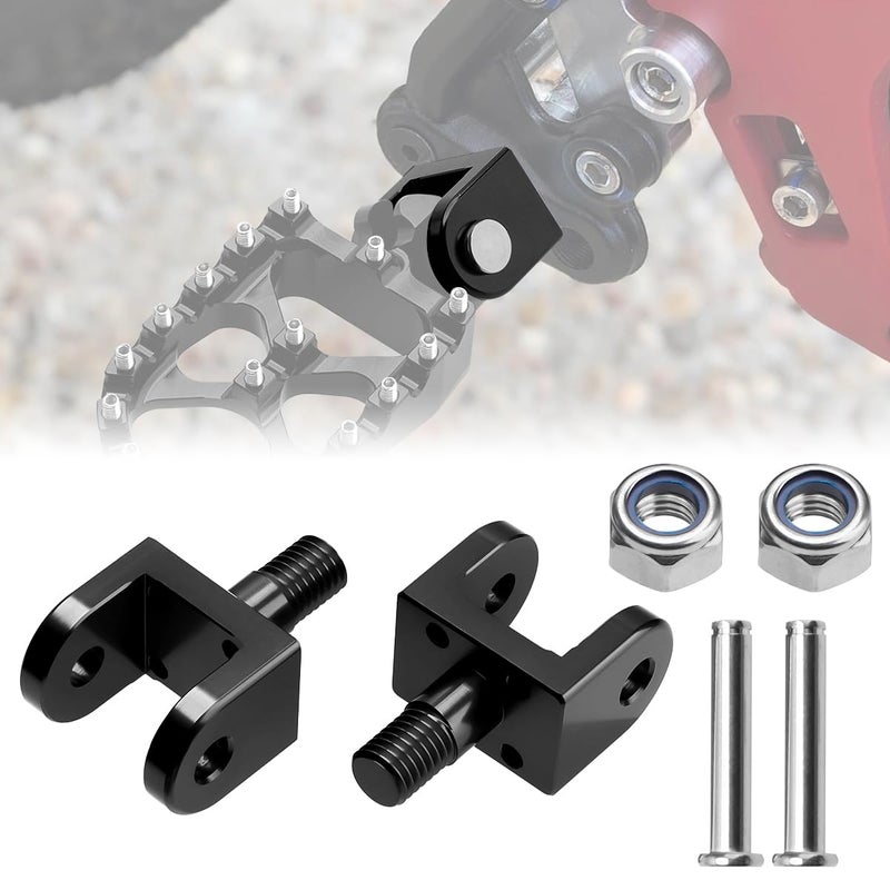 URLWALL 2pcs Foot Pegs Holder for Sur Ron Light Bee X and S Segway X160 X260 Honda CRF150F 0319 CRF230F 0319CNC Aluminum Antirust Durable Foot Peg ClampsWiden and Thicken Foot Peg Bracket