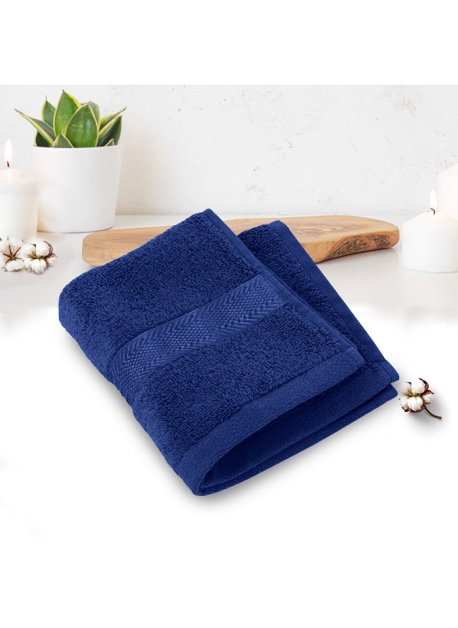 Rest 1Pc Face Towel 100% Cotton 30X30Cm , 12X12 Inches Royal Blue Towel Soft And High Absorbent Super Soft Quality Towel  - Image 1