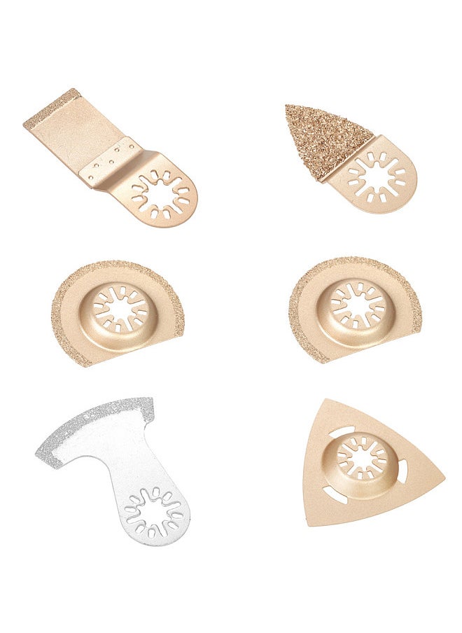 Generic - 6pcs Mix Oscillating Saw Wed Kit Multi Tool Carbide Rasp Multitool Accessory - Image 1