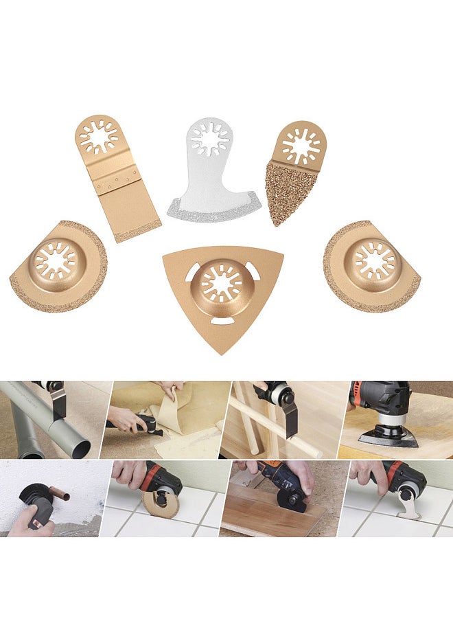 Generic - 6pcs Mix Oscillating Saw Wed Kit Multi Tool Carbide Rasp Multitool Accessory - Image 1