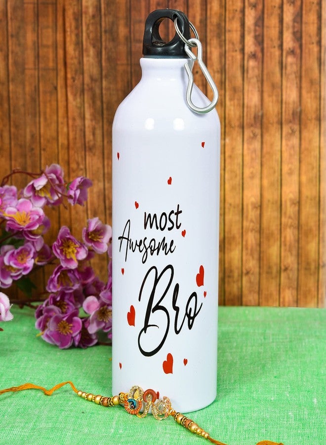 PrideKraft | Sipper and rakhi Set | Rakhi For Bhaiya | Pack Of 1 Rakhi | 1 Roli Rice Pack | 1 Greeting Card | 1 sipper bottle (most awesome bro) - Image 2