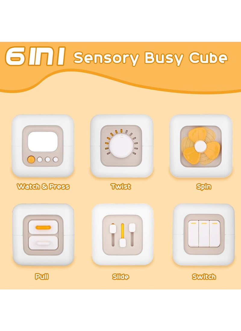 Busy Cube Montessori Toys for 1+ Year Old, Sensory Toys Activity Cube, Travel Toys for Toddlers 1-3  - Image 2