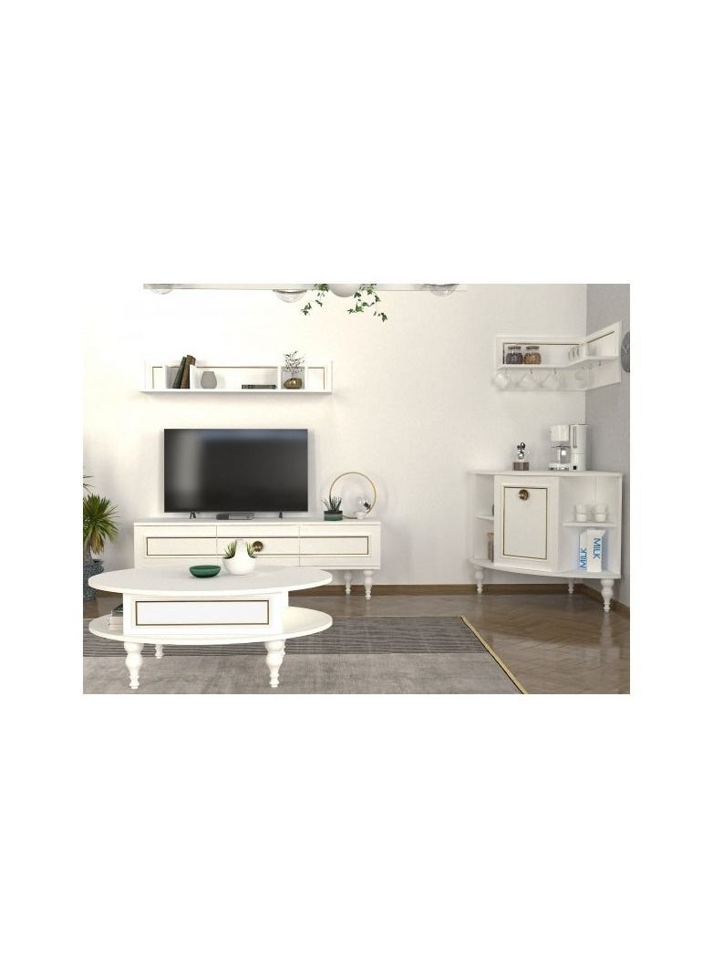 sahaba Tv Table Coffee Table And Coffee Corner Scarlet  - Image 1