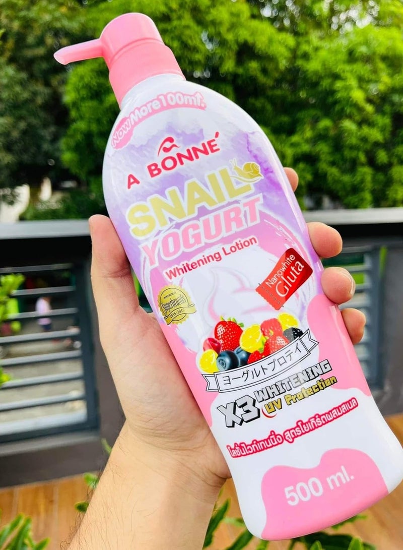 إيه بون كريم الاستحمام الرغوي الغني بحليب الحلزون والزبادي500مل - Image 2