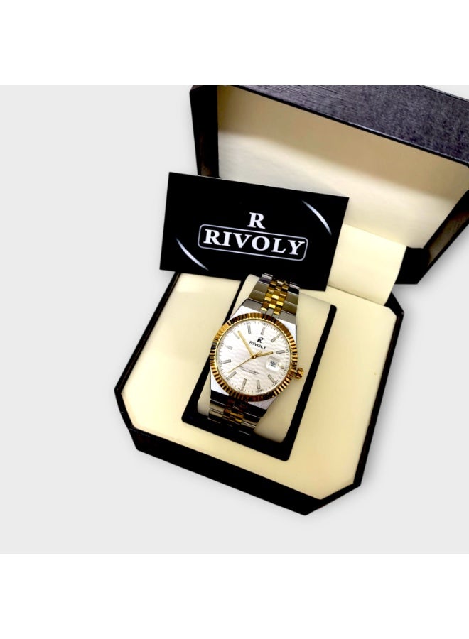 REVUELE Men's Stainless Steel Analog Quartz Watch, Easy to Read Fashion Design Waterproof Classic Luxury. - Image 3