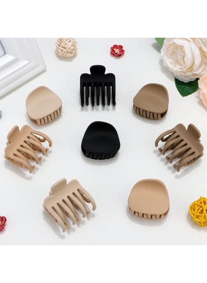 8 Pcs Small Hair Clips, Claw Clips for Thin Hair, Neutral Claw Clips, Double Row Teeth Matte Medium Hair Clips, Mini Jaw Clips Hair Accessories, for Thick Thin Fine Short Hair - Image 5
