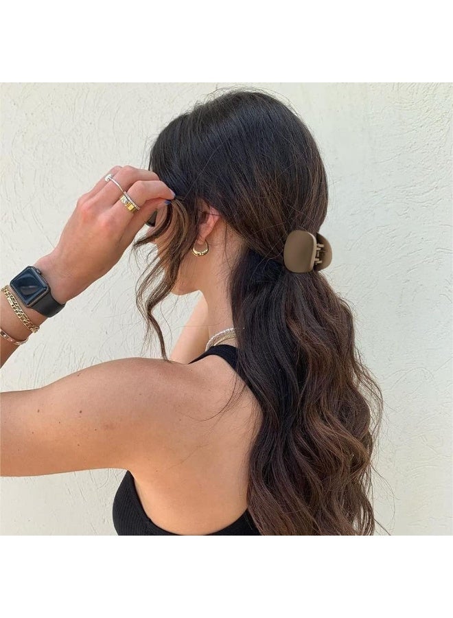 8 Pcs Small Hair Clips, Claw Clips for Thin Hair, Neutral Claw Clips, Double Row Teeth Matte Medium Hair Clips, Mini Jaw Clips Hair Accessories, for Thick Thin Fine Short Hair - Image 3