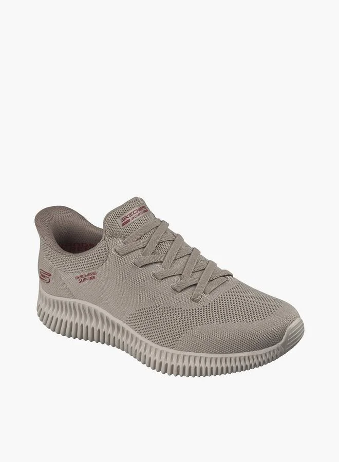 SKECHERS Men Bobs Geo Lite Slip-On Sports Shoes