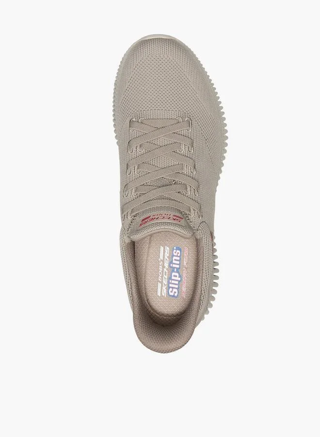 SKECHERS Men Bobs Geo Lite Slip-On Sports Shoes