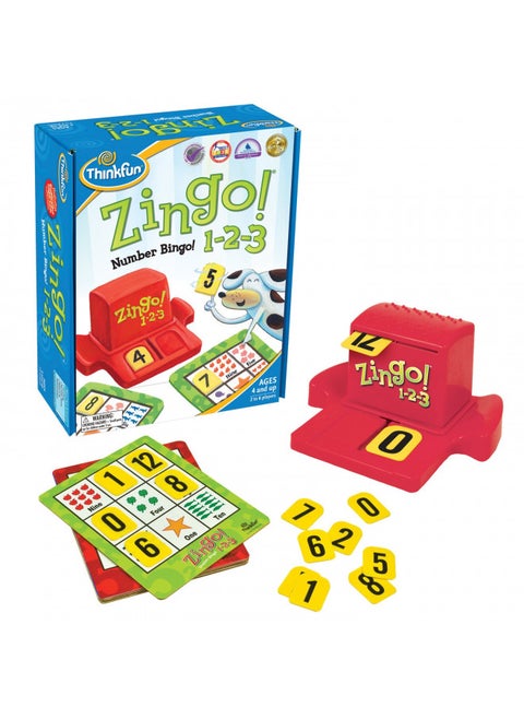 Think Fun Zingo 1-2-3 Number Bingo Game for Age 4 and Up - Award winner and Toy of the Year Nominee (7703)