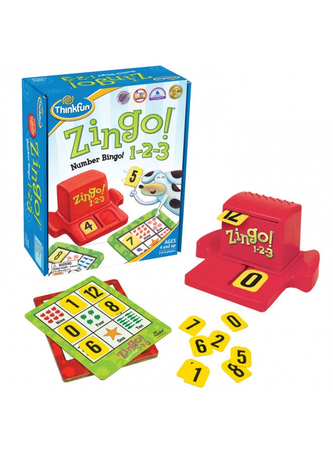 Think Fun Think Fun Zingo 1-2-3 Number Bingo Game for Age 4 and Up - Award winner and Toy of the Year Nominee (7703) 