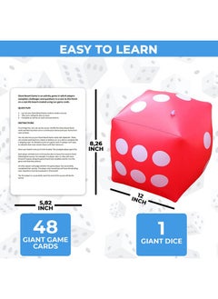 quokka Giant Outdoor Games For Kids Ages 812 Yard Card Game With Jumbo Dice For Teen Party ; 250 Fun Challenges ; Quick Set Up ; Educational Quiz ; Lawn Or Floor ; Learning Board Game  - Image 3