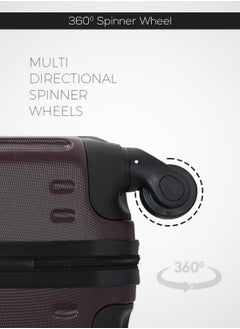 PARAJOHN Alpha ABS Hardside Spinner Check In Large Luggage Trolley 28 Inch Coffee  - Image 4