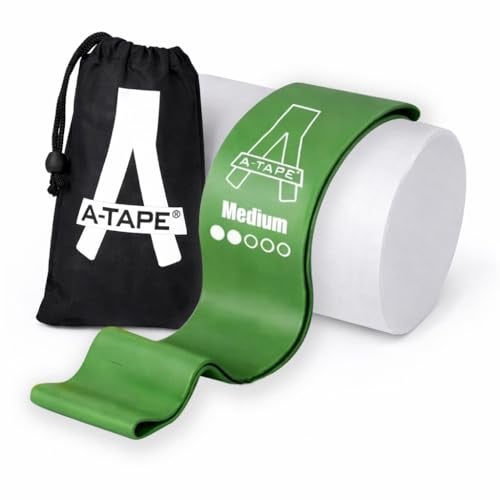 A-Tape Resistance Loop Bands for Unisex– Heavy Duty Exercise Bands for Home Workout, Stretching, Squats, Hips, Legs & Glutes | Heavy Workouts Physical Therapy, Rehab, Stretching, Home Fitness (Green) - Image 1
