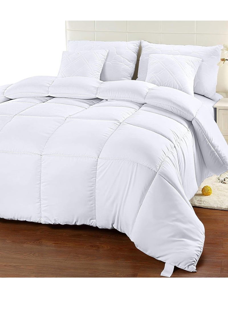 Utopia Bedding Utopia Bedding Comforter Duvet Insert - Quilted Comforter with Corner Tabs - Box Stitched Down Alternative Comforter (Queen, White)  - Image 5