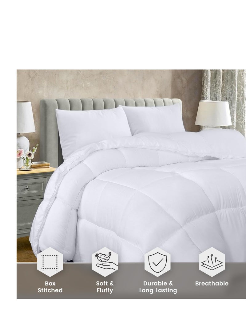 Utopia Bedding Utopia Bedding Comforter Duvet Insert - Quilted Comforter with Corner Tabs - Box Stitched Down Alternative Comforter (Queen, White)  - Image 4