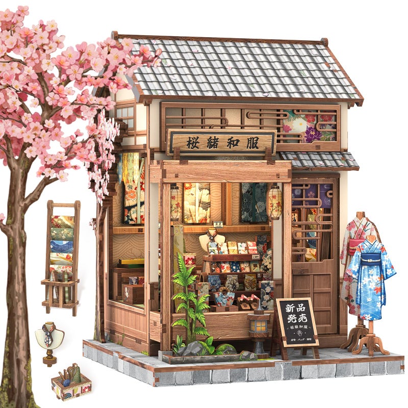 CUTEBEE Book Nook Kit for Adults Teens DIY Japanese Style Miniature Dollhouse 3D Puzzle Educational Toy Bookshelf Home Decor Creative Birthday for Family Friends - Image 3