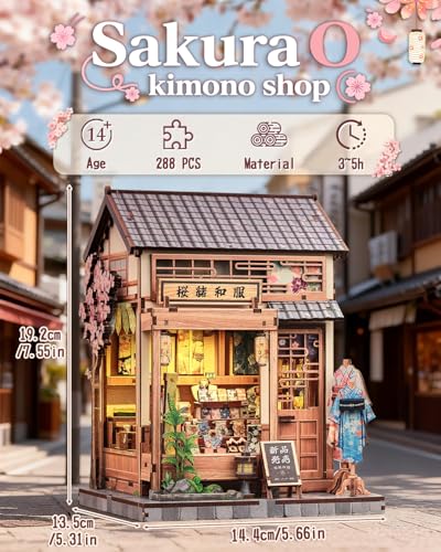 CUTEBEE Book Nook Kit for Adults Teens DIY Japanese Style Miniature Dollhouse 3D Puzzle Educational Toy Bookshelf Home Decor Creative Birthday for Family Friends - Image 5