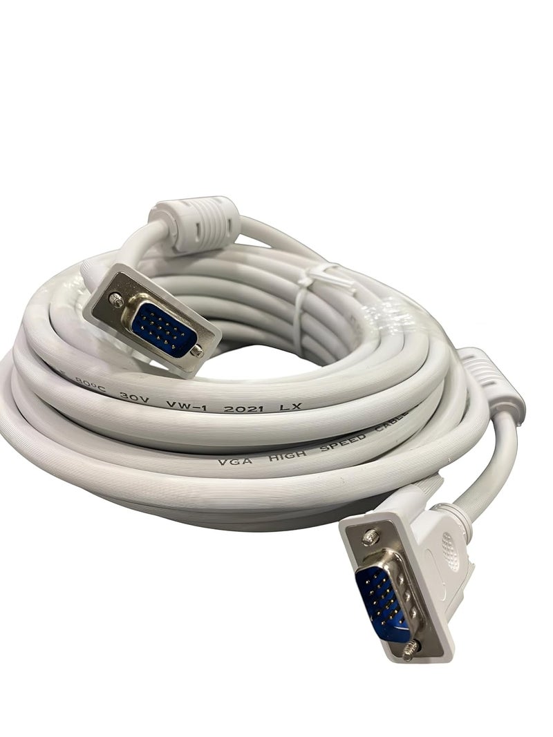 Upix Male to Male VGA Cable 9.1 Meters (30 Feet) - Supports PC, Monitor, TV, LCD/LED, Plasma, Projector, TFT - Image 3
