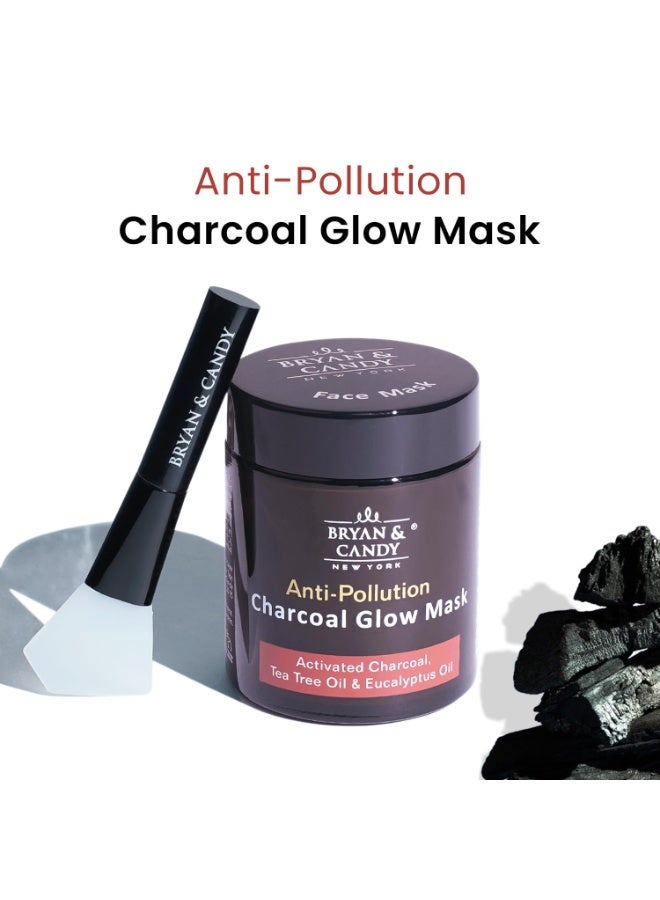 Bryan & Candy New York Anti Pollution Charcoal Glow Face Mask with Activated Charcoal, Tea Tree Oil And Eucalyptus Oil (100 gm) - Image 3