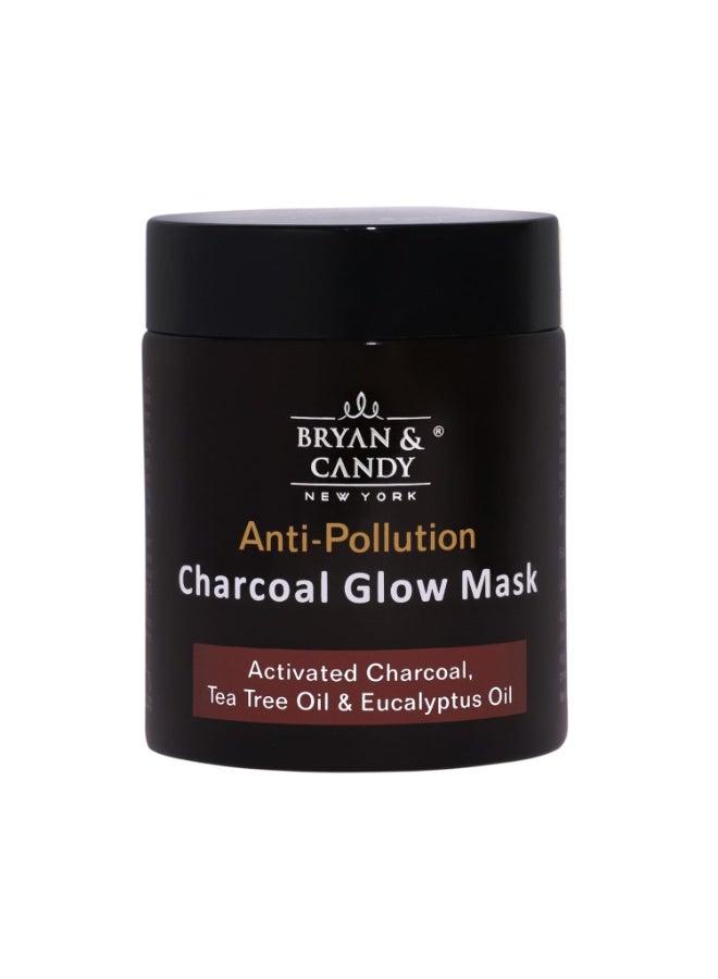 Bryan & Candy New York Anti Pollution Charcoal Glow Face Mask with Activated Charcoal, Tea Tree Oil And Eucalyptus Oil (100 gm) - Image 1