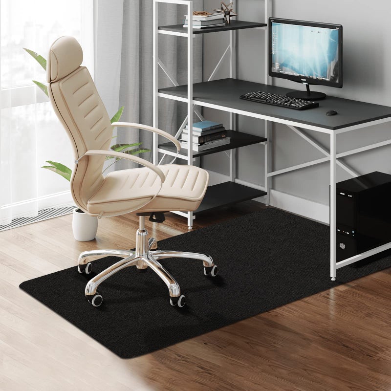 Idrlink Office Chair Mat for Hardwood Floor Idrlink 36  47 Office Gaming Rolling Floor Mat Desk LowPile Office Rug Large AntiSlip MultiPurpose Hard Floor Mat Chair Floor Protector for Hardwood Black 