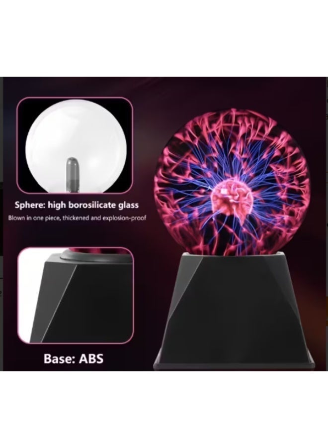 Macon Magic Plasma Ball Lamp – Touch & Sound Activated USB Globe Light for Kids, Party & Home Décor - Image 4