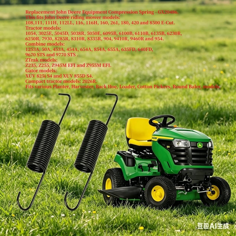 Malloryx Mower Deck Belt Tension Spring GX21582 GX20377 for John Deere L120 L130 X140 145 D140 D150 D155 D160 D170 G110 L120 L130 LA130 LA140 LA145 LA150 LA155 LA165 LA175 X165 G110 L2048 L2548 - Image 2